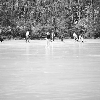 Ice Hockey On College Lake, January 1978 6