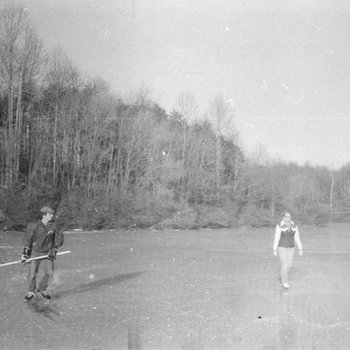 Ice Hockey on College Lake, January 1878