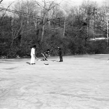 Ice Hockey on College Lake, January 1978 4