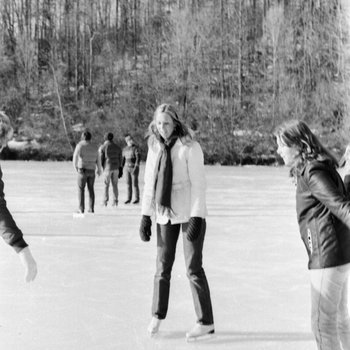 Skating on College Lake, January 1978 9