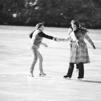Skating on College Lake, January 1978 7