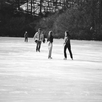 Skating on College Lake, January 1978 6