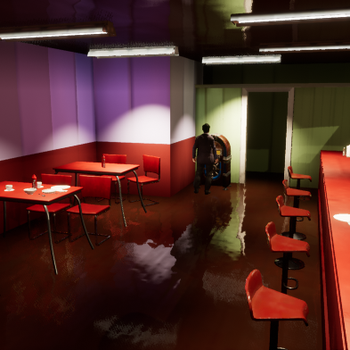 Screenshot from Little Manila Recreated - café interior