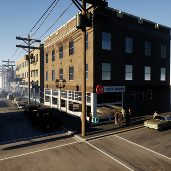 Screenshot from Little Manila Recreated - street corner view 2