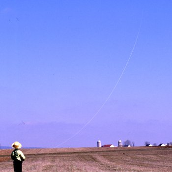 Amish boy flying kite 2