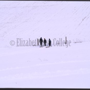 Amish group in snow