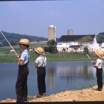 Three boys fishing