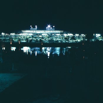 Parking garage of Tampa International Airport at night, Oct/Nov 1971