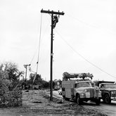 Repairing powerlines after tornado