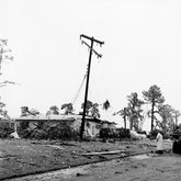 Side yard after tornado