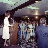 Rosalyn Carter at a podium