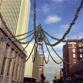 Franklin Street & Twiggs Street, looking east, decorated for Christmas B