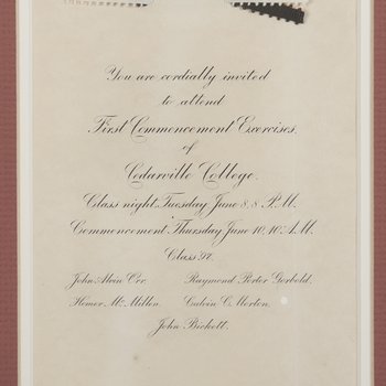 First Commencement Invitation