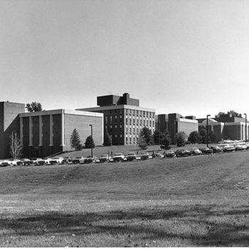 Benton/Stadler Halls - West Drive Parking, C. 1970s 44