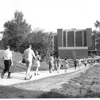 Benton Hall Construction - Students Walking to Classes, C. Late 1960s 65