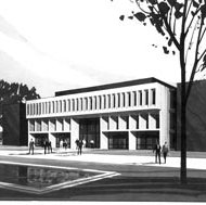Thomas Jefferson Library Rendering, C. Late 1960s 262