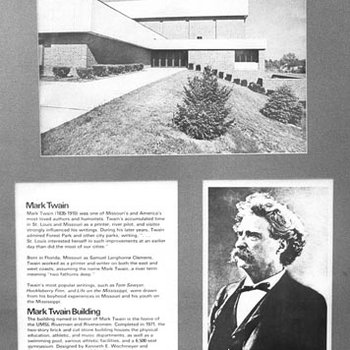 Mark Twain Building Dedication Plaque, C. 1971 380