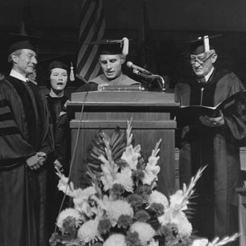 Commencement - William Eisendrath - Dr. Blanche Touhill - Chancellor Emery Turner - UM President Brice Ratchford 899