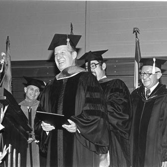 Commencement - Chancellor Emery Turner - Lawrence K. Roos - James Norris - UM President Brice Ratchford 943
