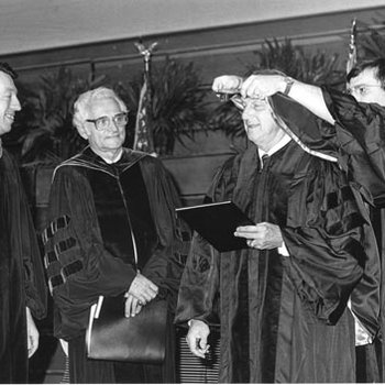 Commencement - Stan Musial - Melvin George - Chancellor Arnold Grobman - Dr. William Long 2