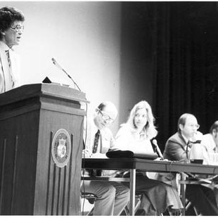 Harriett Woods - James Laue - Betty Van Uum - Campus Speakers, C. Late 1970s-1980s 1435