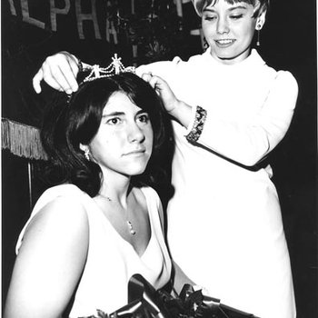 Homecoming Queen, Judy Weinshenker, Being Crowned by Linda Kelleher, 1968-1969 1725