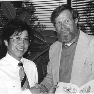 Ron Krash, Library Director, with Graduate Student Huang Shong, C. Early 1980s 1885
