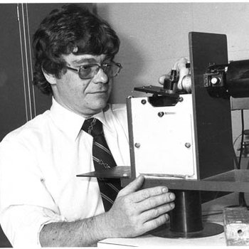 Alumnus Sandy Asher in His Lab at the University of Pittsburgh, C. 1980s 1953