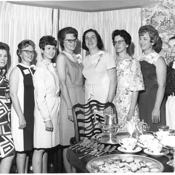 Faculty Women Officers, Mary Jane Turner, Miller, Marshall, Barr Costello, Wilke, Norris, Zerbolio, 1968-1969 1990