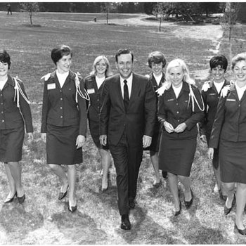 Benton Hall Dedication - Governor Warren E. Hearnes with Members of Angel Flight 1322
