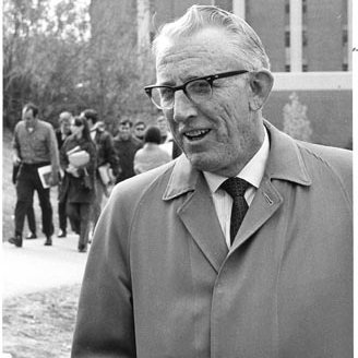 Chancellor Glen Driscoll with Students, C. 1970s 2512