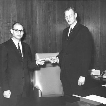 Emery Turner - Dean of Business School - Interim Chancellor Joseph Purdy, Price Waterhouse, C. 1960s 2524