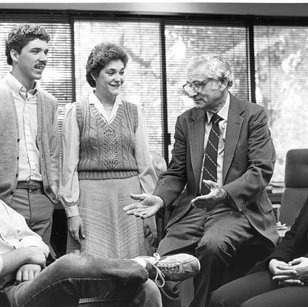 Arnold Grobman - Chancellor - with Students, C. 1980s 2537