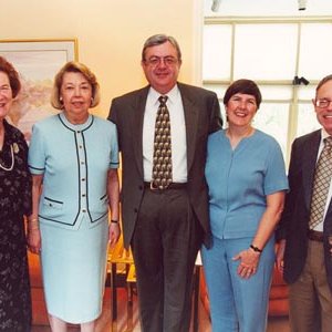 Auguste Choteau Society Event: Chancellor Blanche Touhill, Ruth Bryant, Reinhard Schuster, Mary Lou and Jim Krueger 2598