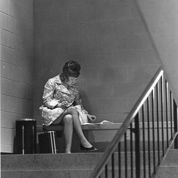 Students Studying in Benton Hall, C. 1960s 2821