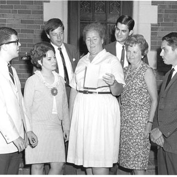 Class of 1967 - Dale Igou, Jeannie Jones, Mike Killenberg, Darlene Hayes, Vito Dei Santo, Edna Leutwiler, and Ken Just. 2887