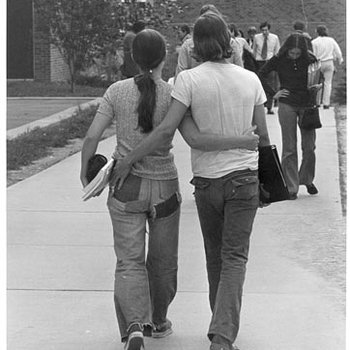 Students Walking on Campus, C. 1970s 2893