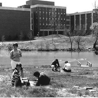Students on Campus - Bugg Lake, C. 1960s 2904