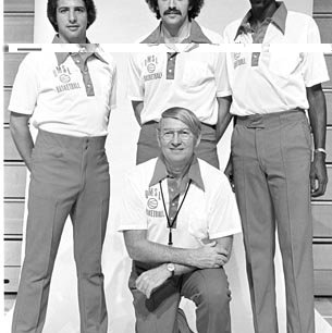 Basketball Coaches - Mark Bernson, Unidentified, Cozel Walker, Chuck Smith, C. 1975-1976 3013