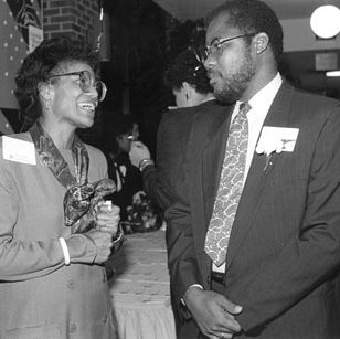 Chancellor Barnett at Black Alumni Reception, C. 1988 3455