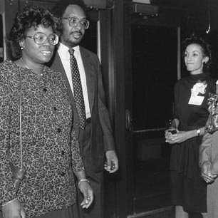 Chancellor Barnett at Black Alumni Reception, C. 1988 3456