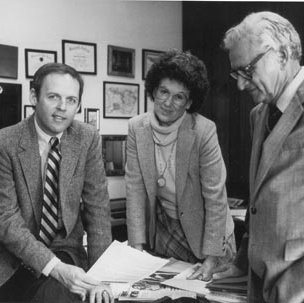 Wayne Goode, Harriett Woods, Chancellor Grobman, C. 1980s 3504