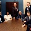 Chuck Korr, Rene Damron, John Perry, Chancellor Grobman, Blair Farrell, Art Mackinney, Sandy Maclean, C. 1984-1985 3531