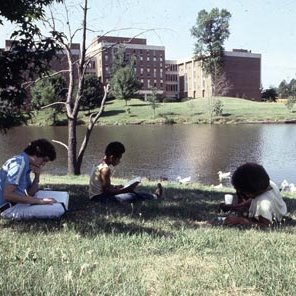 Bugg Lake, Students Studying, C. 1970s 3581