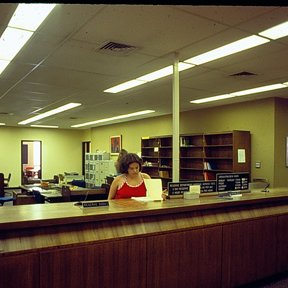 Thomas Jefferson Library Circulation Desk, C. 1970s 3972