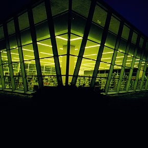 Barnes Library at Night 4013