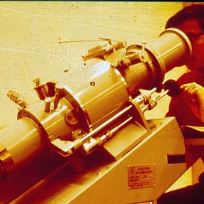 Student Using Electron Microscope, C. 1970s 4028
