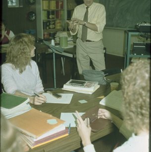 Fred Wilman Teaching In Music Department, C. 1980s 4128