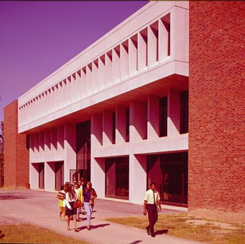 Students Walking by Library, C. Late 1960s-Early 1970s 4171