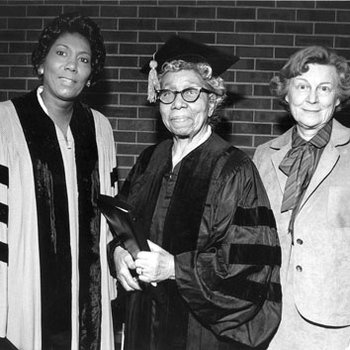 Marian Oldham/ Julia Davis, Honorary Degree Recipient/Irene Cortinovis, C. 1981 4345